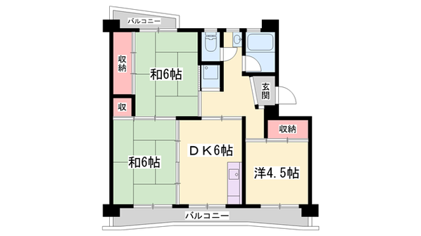 ビレッジハウス志染の物件間取画像